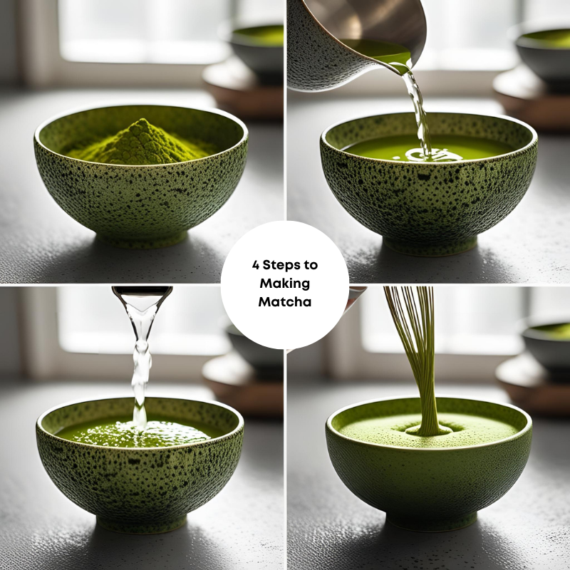 SUMMER SALE - 4-Piece Matcha Whisk Set – Bowl, Scoop, & Holder + Free Whisk